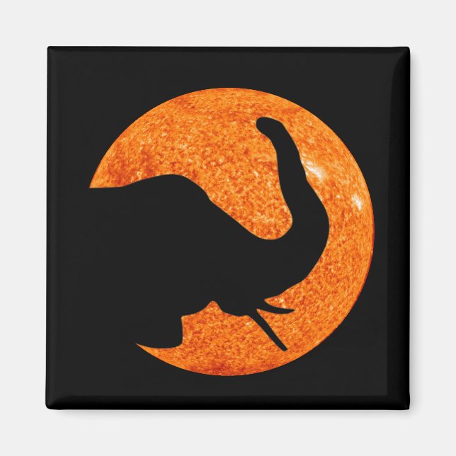 Elephant Profile Solar Eclipse Magnet (Front)