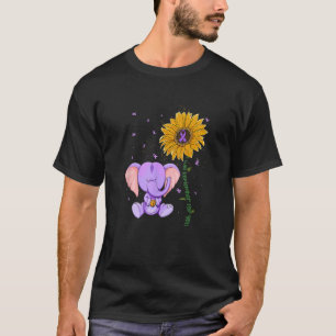 Elephant Purple I ll Remember For You Alzheimer s  T-Shirt
