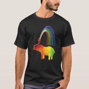 Elephant Rainbow Africa India Wilderness Safari Wi T-Shirt