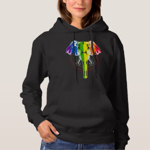 Elephant Rainbow Flag Queer Pride Month Gay Equali Hoodie