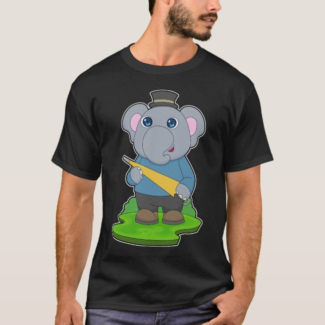 Elephant Raining Umbrella T-Shirt (Front)