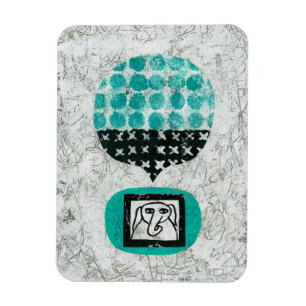 Elephant Remembering Refrigerator Magnet