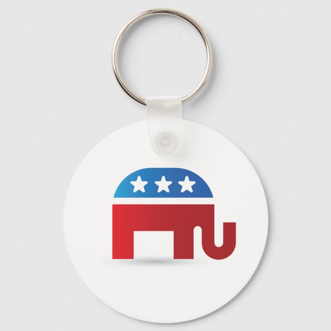 Elephant Republicans Keychain (Front)