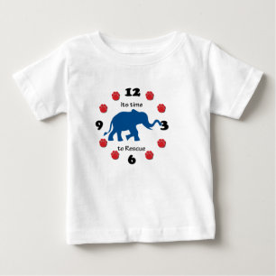 Elephant Rescue Time Clocki Baby T-Shirt