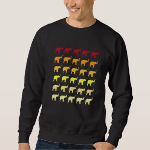 Elephant Retro Animal Pattern Sweatshirt