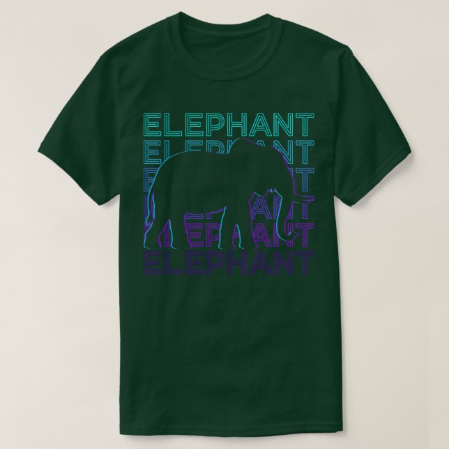 Elephant Retro Gift T-Shirt (Design Front)