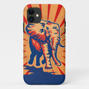 Elephant Retro Style iPhone 5 Case