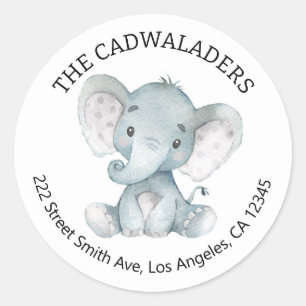 Elephant Return Address Labels