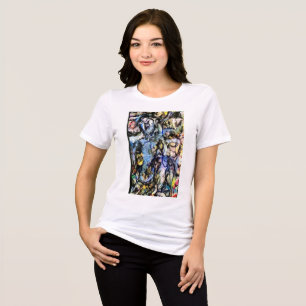 Elephant Rider Abstract Jeff Hankamer Artjunkhaus Tri-Blend Shirt