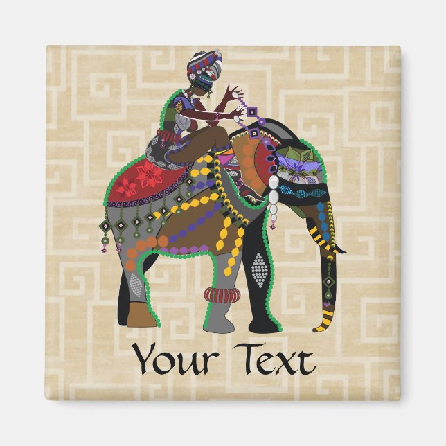 Elephant Rider Magnet (Front)