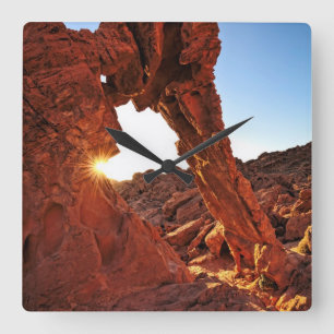 Elephant Rock in the Valley of Fire Square Wall Clock