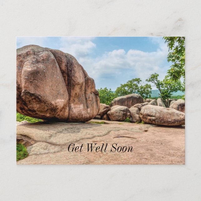 Elephant Rocks State Park Get Well Soon Postcard (Front)