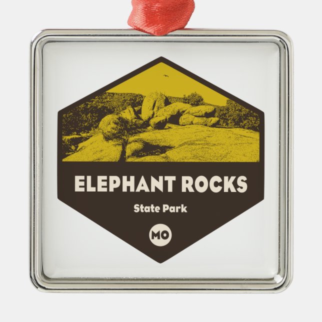 Elephant Rocks State Park Missouri Metal Ornament (Front)