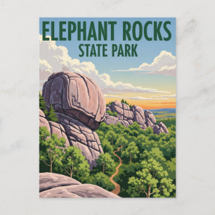 Elephant Rocks State Park Missouri Travel Postcard