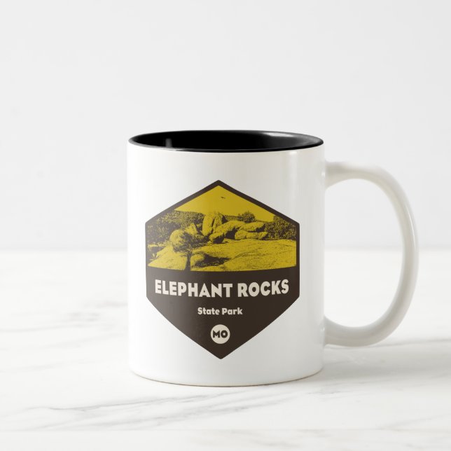 Elephant Rocks State Park Missouri Two-Tone Coffee Mug (Right)