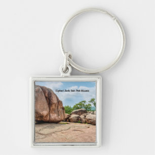 Elephant Rocks State Park Square Keychain
