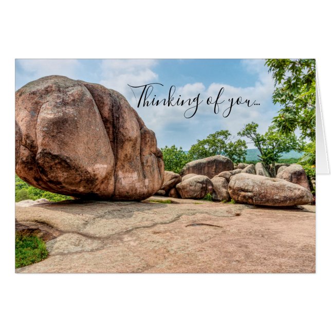 Elephant Rocks State Park Thinking of You Card (Front Horizontal)
