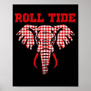 Elephant Roll Tide Women Kids Boys Girls Youth Tee Poster