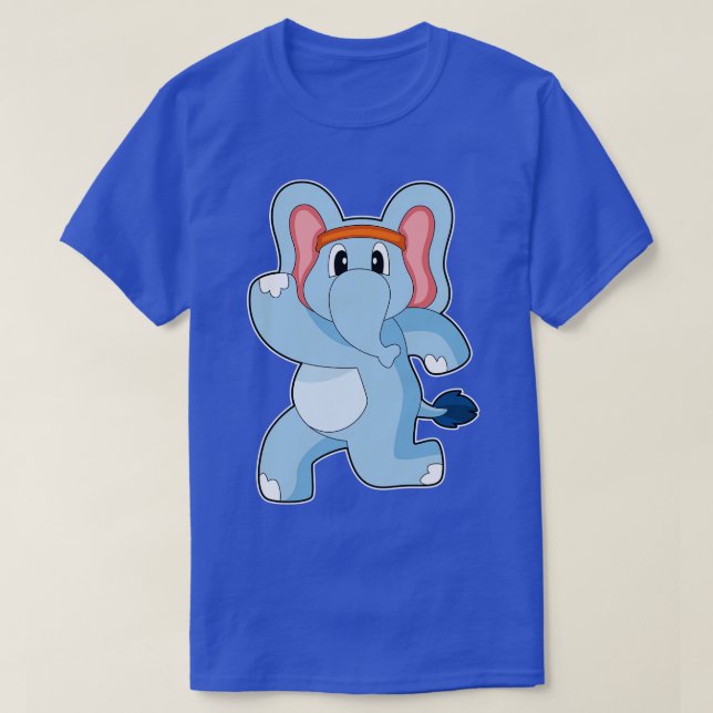 Elephant Runner Running T-Shirt (Design Front)