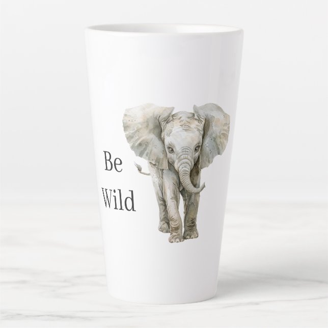 Elephant Safari Animal   Latte Mug (Front)