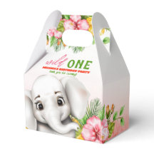 Elephant Safari Birthday Favour Boxes
