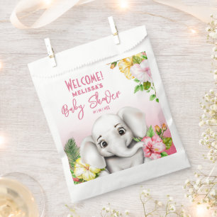 Elephant Safari Tropical Jungle Baby Shower Favour Bag