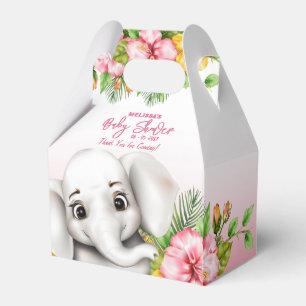 Elephant Safari Tropical Jungle Baby Shower Favour Box