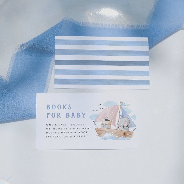 Elephant Sailboat Books For Baby Enclosure Card (Creator Uploaded)