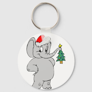 Elephant (Santa Hat) Key Ring