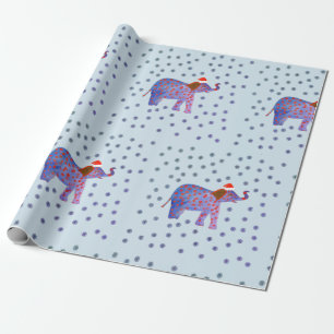 Elephant Santa Wrapping Paper
