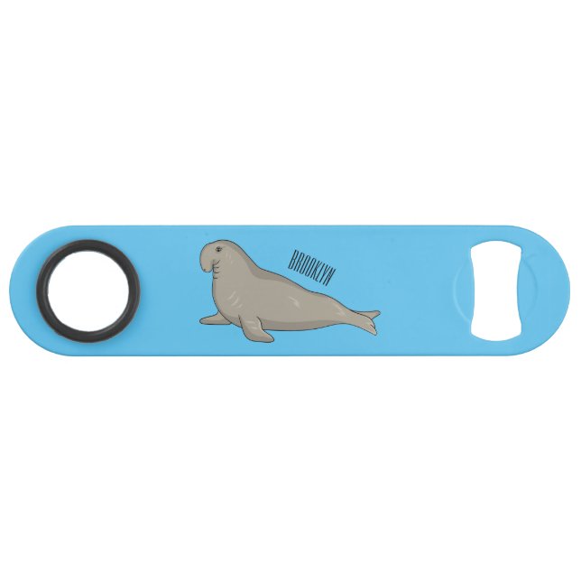 Elephant seal cartoon illustration (Front (Horizontal))