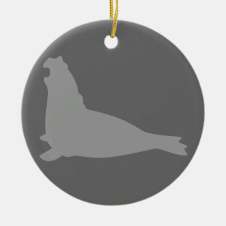 Elephant Seal Ornament Grey