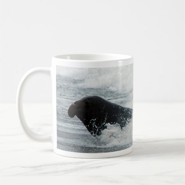 Elephant Seal Surfer Mug (Left)