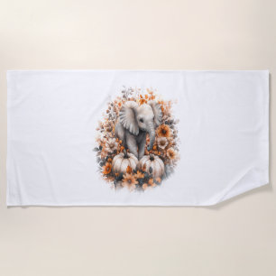 Elephant Shirt Country Pumpkin Beach Towel