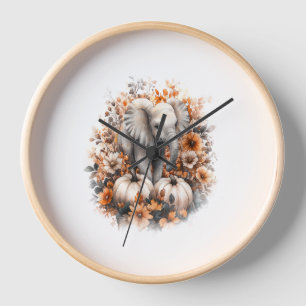 Elephant Shirt Country Pumpkin Clock