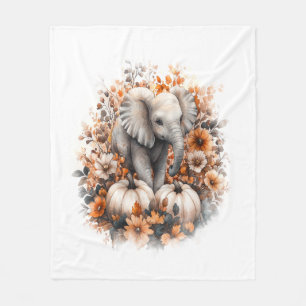 Elephant Shirt Country Pumpkin Fleece Blanket