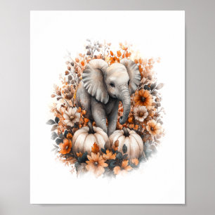 Elephant Shirt Country Pumpkin Poster