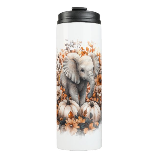 Elephant Shirt Country Pumpkin Thermal Tumbler (Front)