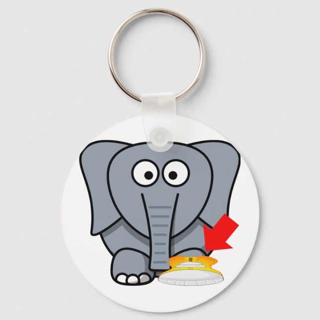 Elephant Shoe I Love You Key Ring (Front)