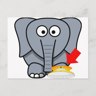 Elephant Shoe I Love You Postcard