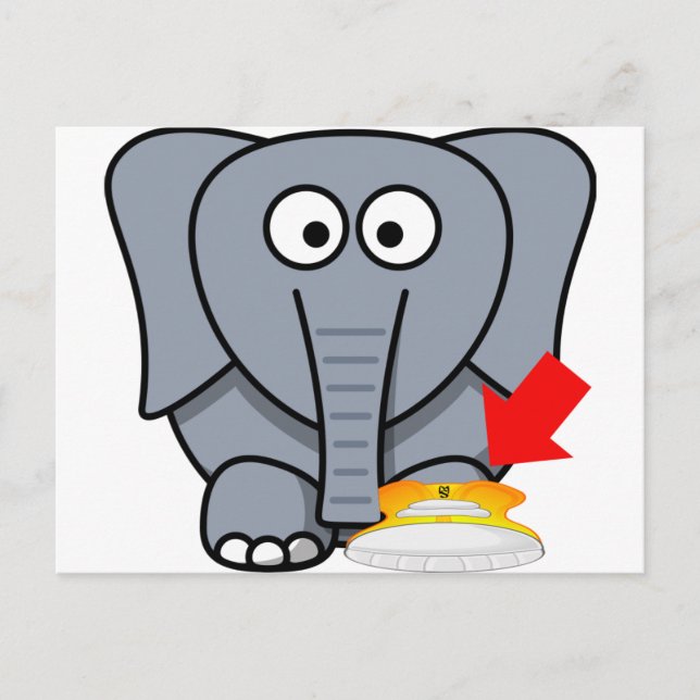 Elephant Shoe I Love You Postcard (Front)