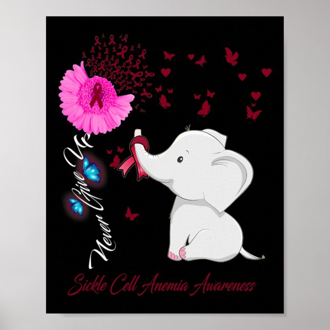 Elephant Sickle Cell Anaemia Awareness  Poster (Front)