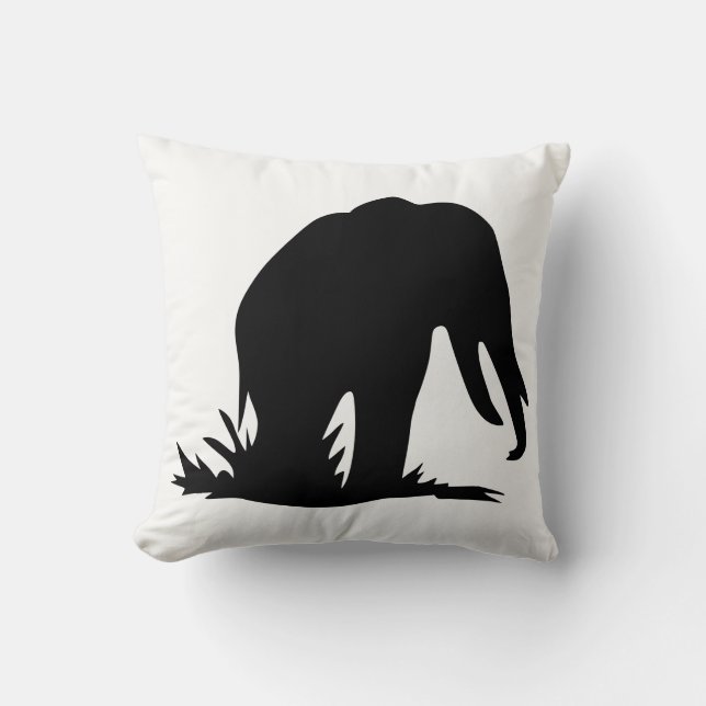 Elephant Silhouette Cushion (Front)