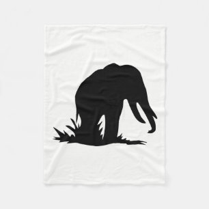Elephant Silhouette Fleece Blanket