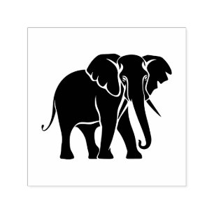 Elephant Silhouette Image Only No Text Self-inking Stamp