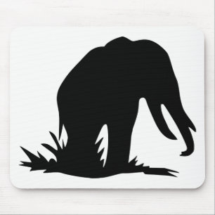 Elephant Silhouette Mouse Pad