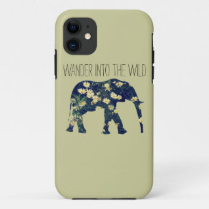 Elephant Silhouette Wanderlust Daisy Hipster Girly iPhone 11 Case
