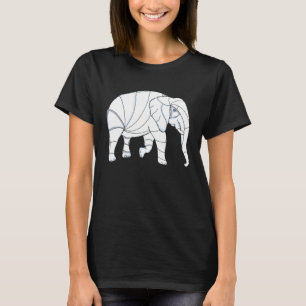 Elephant sketch style pattern indian elephant afri T-Shirt