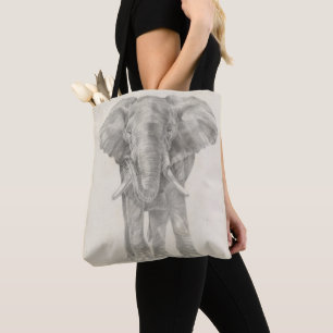 Elephant Sketch Tote Bag