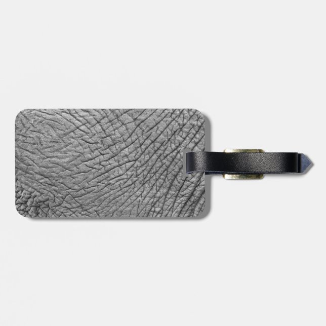 Elephant skin luggage tag (Back Horizontal)